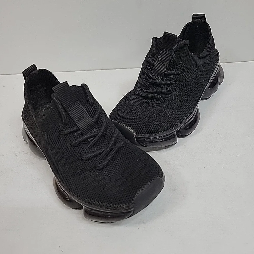 Lucky Step Toddler Sz 18-24 mo Sock Style Sneakers Lace-Up Non Slip Super Cute